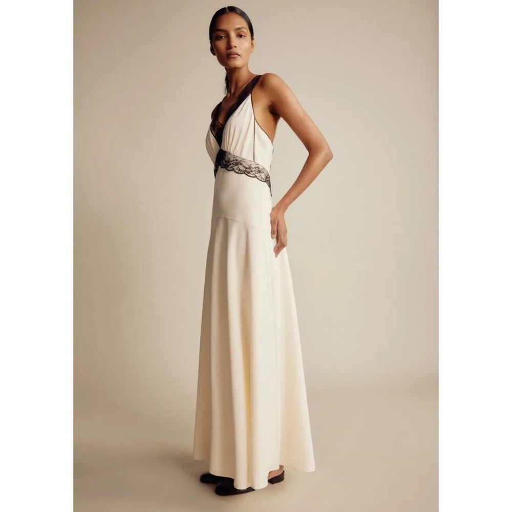 ME+EM Satin And Lace Full-Length Slip Dress - Picture 4 of 12